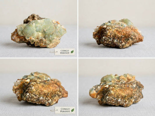 Raw Natural Peridot Specimen from Congo – Heart Chakra Stone for Abundance & Renewal (Approx. 5 Inches)