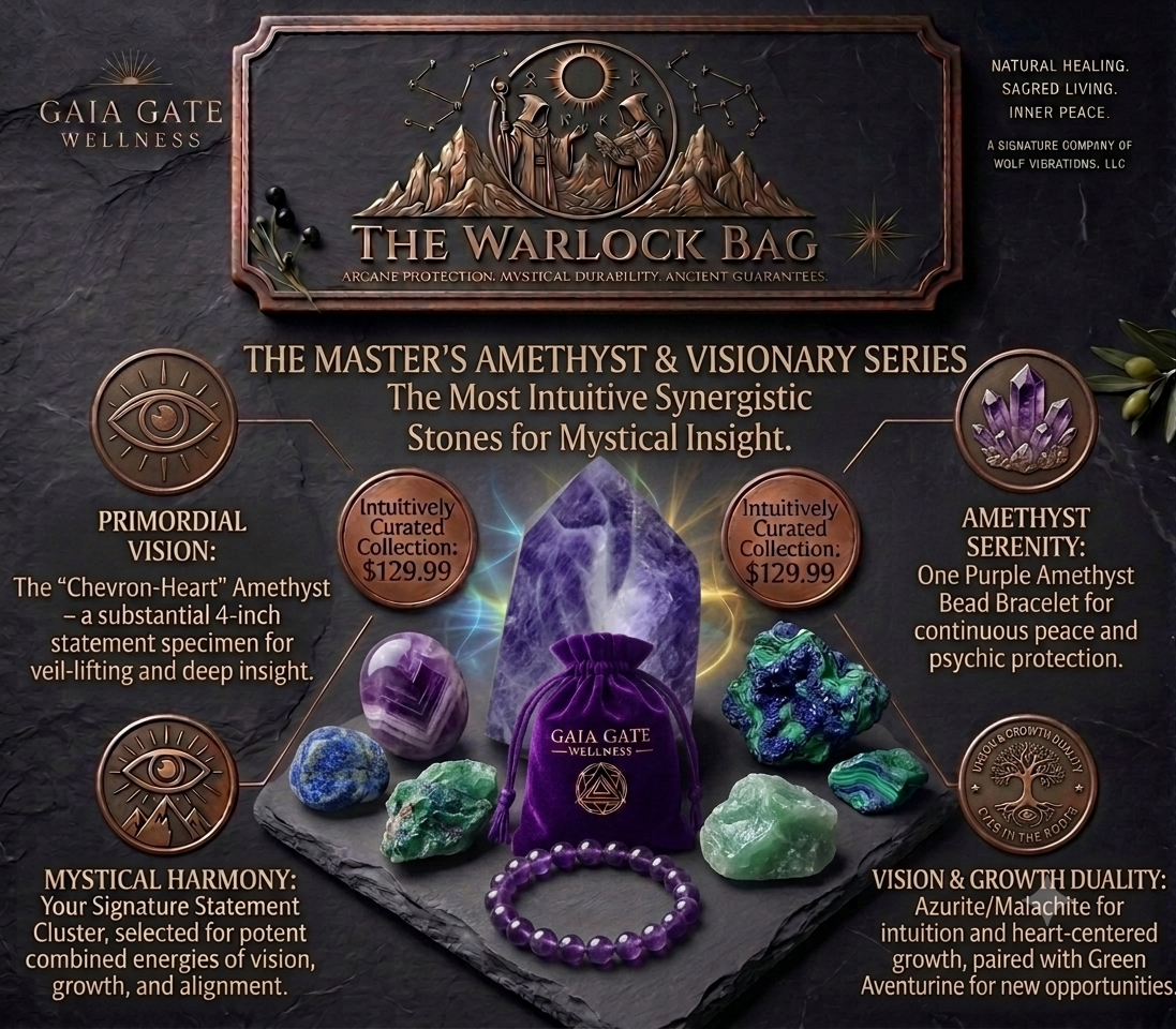 🖤 The Warlock Bag™
A Wizard’s Crystal Companion for the Modern Man