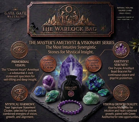 🖤 The Warlock Bag™
A Wizard’s Crystal Companion for the Modern Man