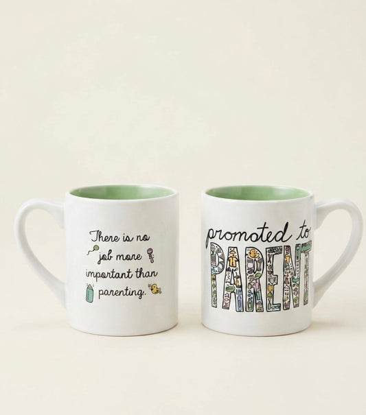 Promoted to Parenthood Mug

Gaia Milestones Collection
By Our Name Is Mud | Curated by Gaia Gate Wellness