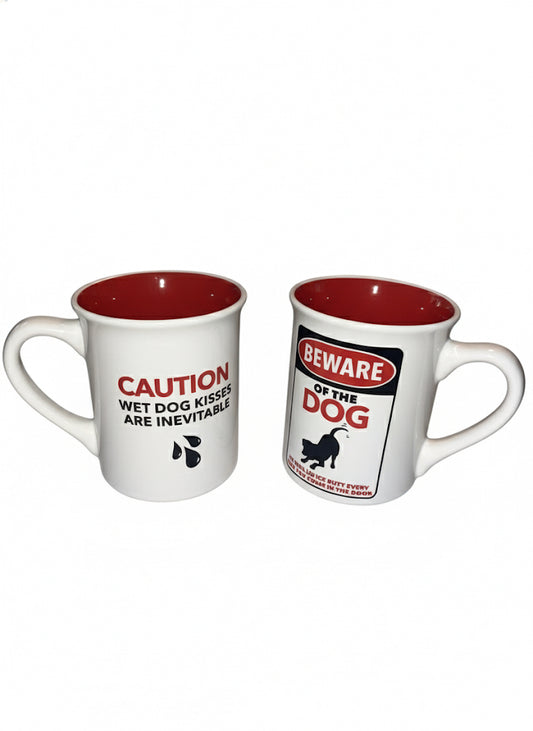 Beware of the Dog” Stoneware Mug — Gaia Gate Wellness Collection