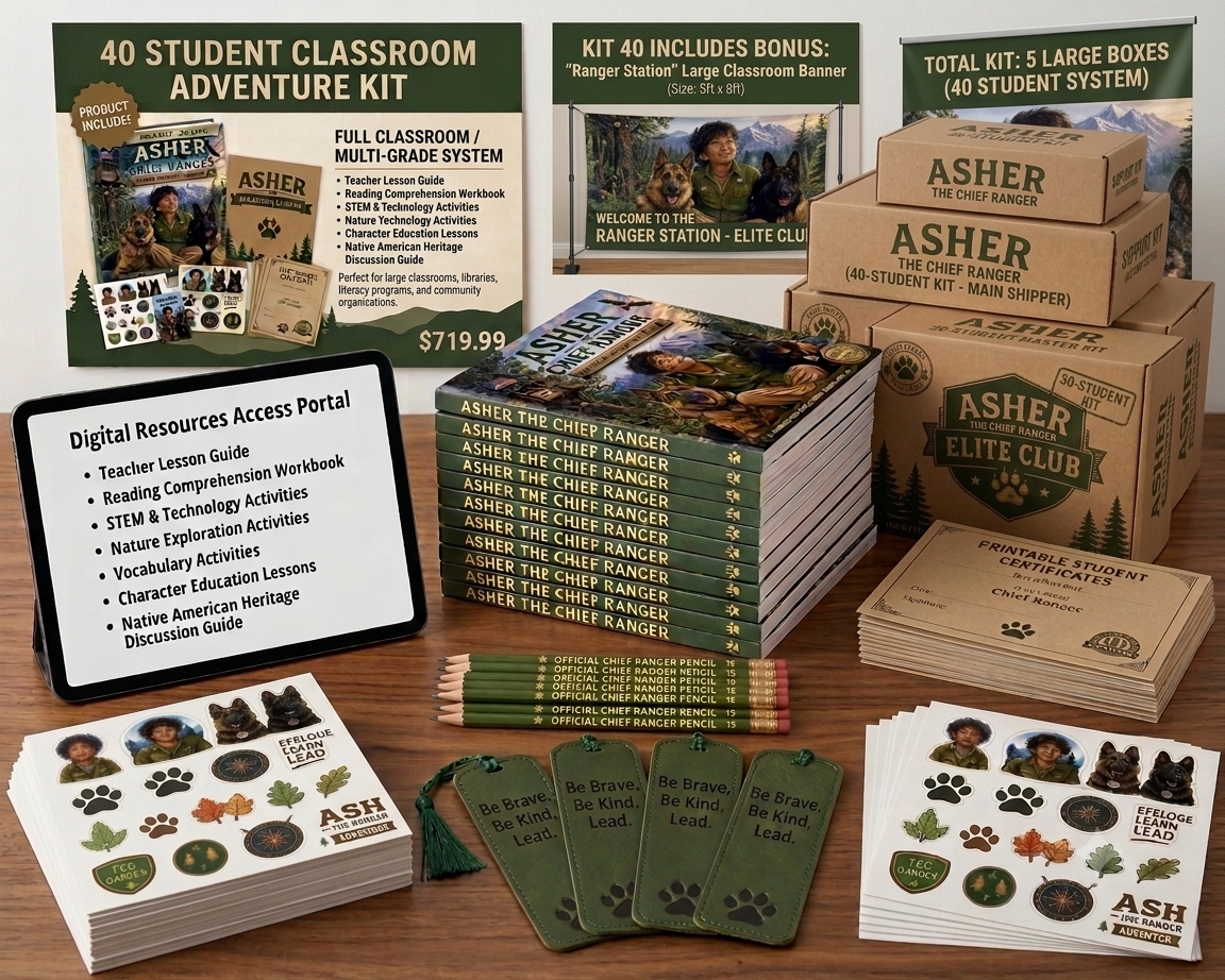 Asher the Chief Ranger Classroom Adventure Kit

Inspire a Classroom of Young Leaders, Explorers, and Lifelong Learners