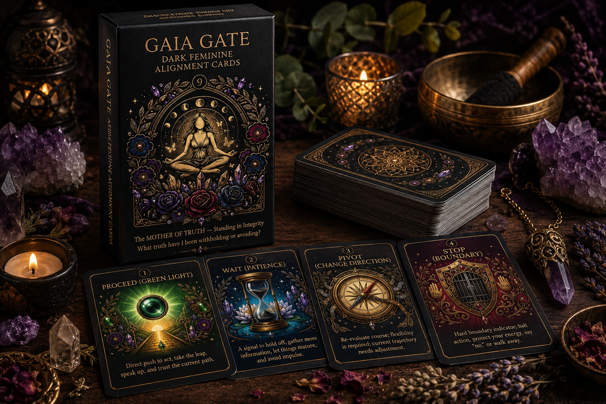 Gaia Gate Dark Feminine Awakening Manifestation Cards