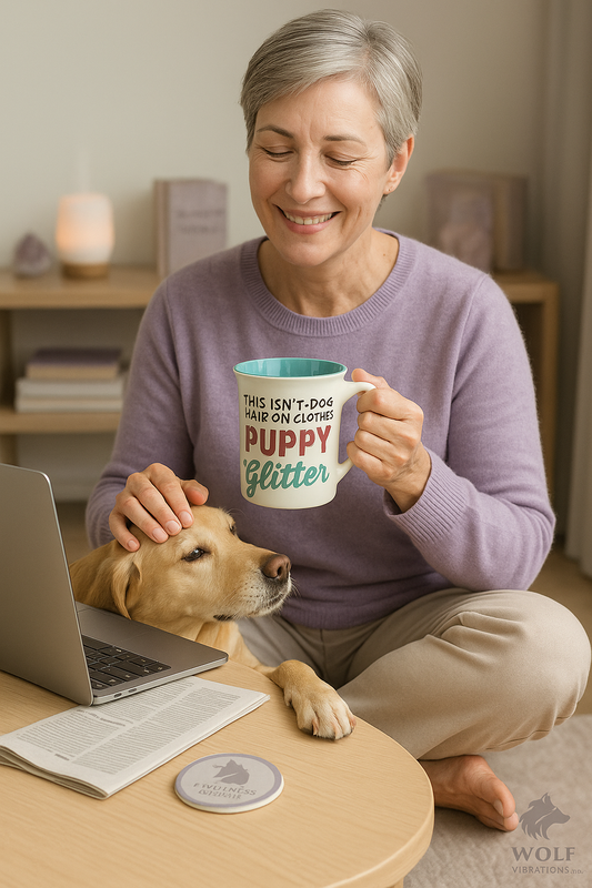 Gaia Canine Mug Collection: "Puppy Glitter" & "Totally Has Dog Hair In It" Mugs