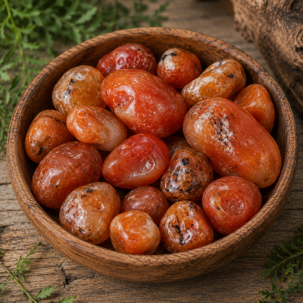 Gaia Gate Wellness™ Natural Carnelian Tumbled Stones from the Congo | Sacral Chakra Crystal | Zodiac Stone for Aries, Leo & Virgo
