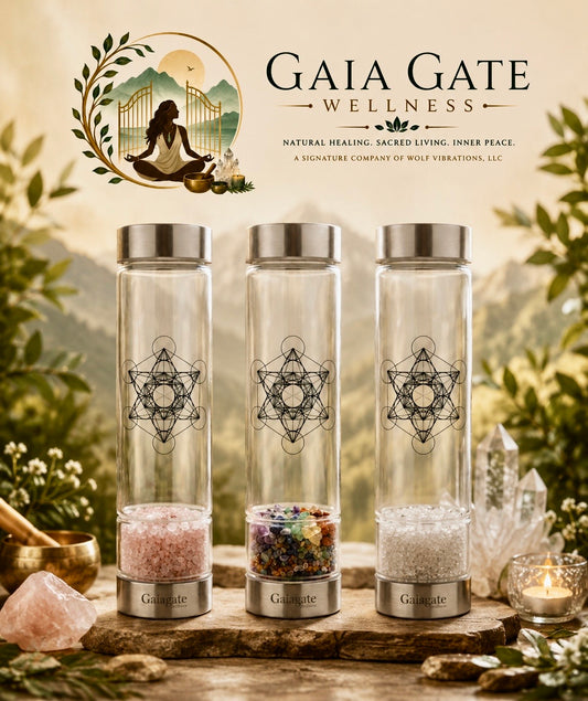 Sacred Geometry Crystal Elixir Water Bottle | Metatron’s Cube