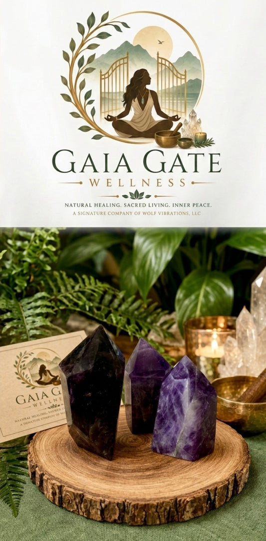 Gaia Gate Wellness | Congolese Chevron Amethyst Generator Points | Third Eye & Crown Chakra

Clarity • Intuition • Spiritual Awareness • Inner Peace