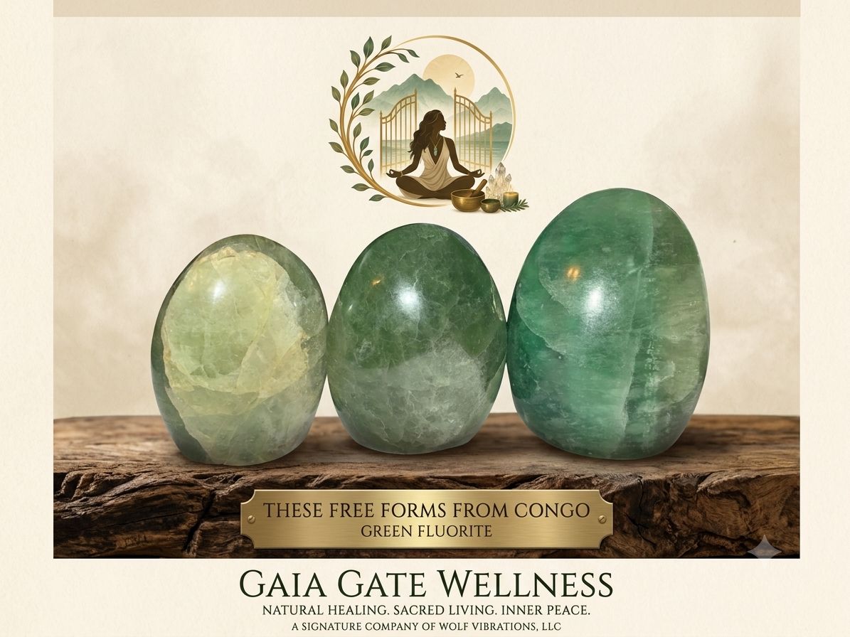 Congolese Green Fluorite Freeform Stones -Heart Chakra Energy