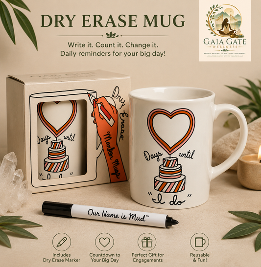 💍 Days Until “I Do” Dry Erase Mug

Our Name Is Mud™ Ceramic Mug | Available Individually or as a Set of Two