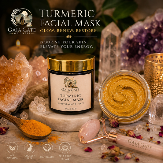 🌿 Gaia Gate Wellness Turmeric Facial Mask Collection