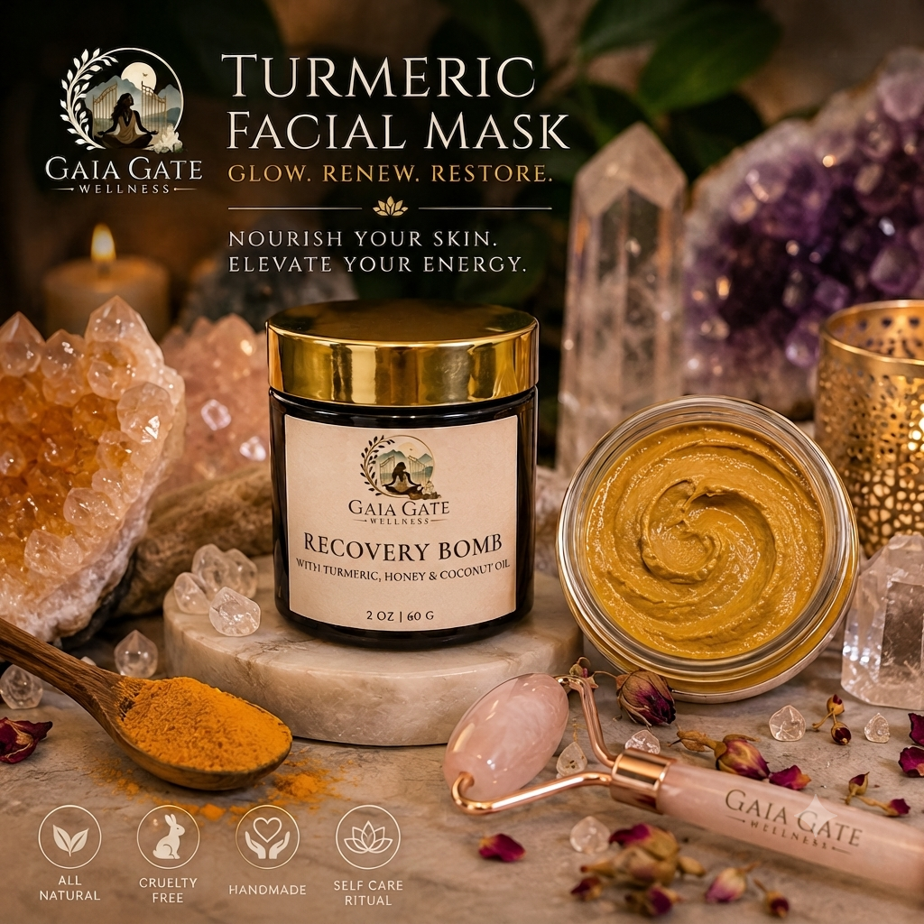 🌿 Gaia Gate Wellness Turmeric Facial Mask Collection
