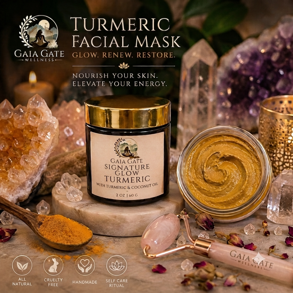 🌿 Gaia Gate Wellness Turmeric Facial Mask Collection