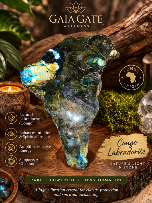 Natural Congo Labradorite | Third Eye, Crown & Solar Plexus Chakra Stone
