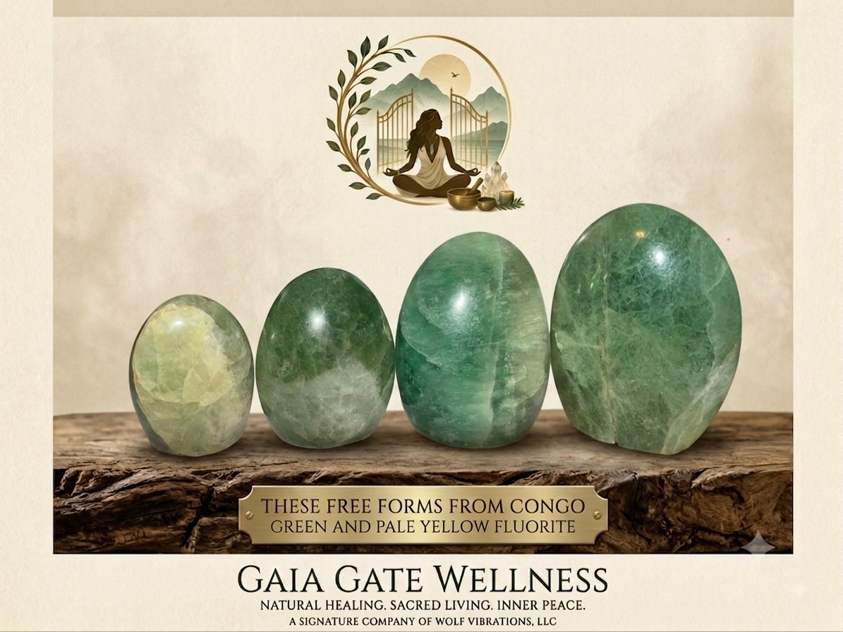 Congolese Green Fluorite Freeform Stones -Heart Chakra Energy