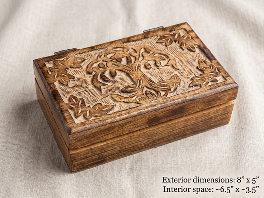 Premium Handcrafted Tree of Life Wooden Keepsake Box