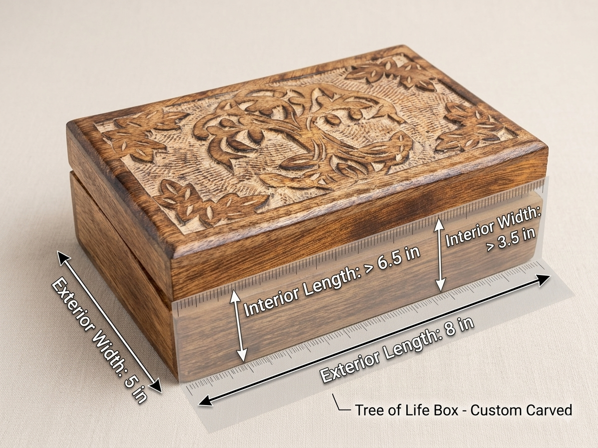 Premium Handcrafted Tree of Life Wooden Keepsake Box