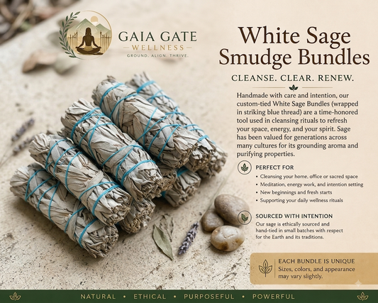 White Sage Cleansing Bundle

A traditional botanical for intentional spaces, reflection, and renewal