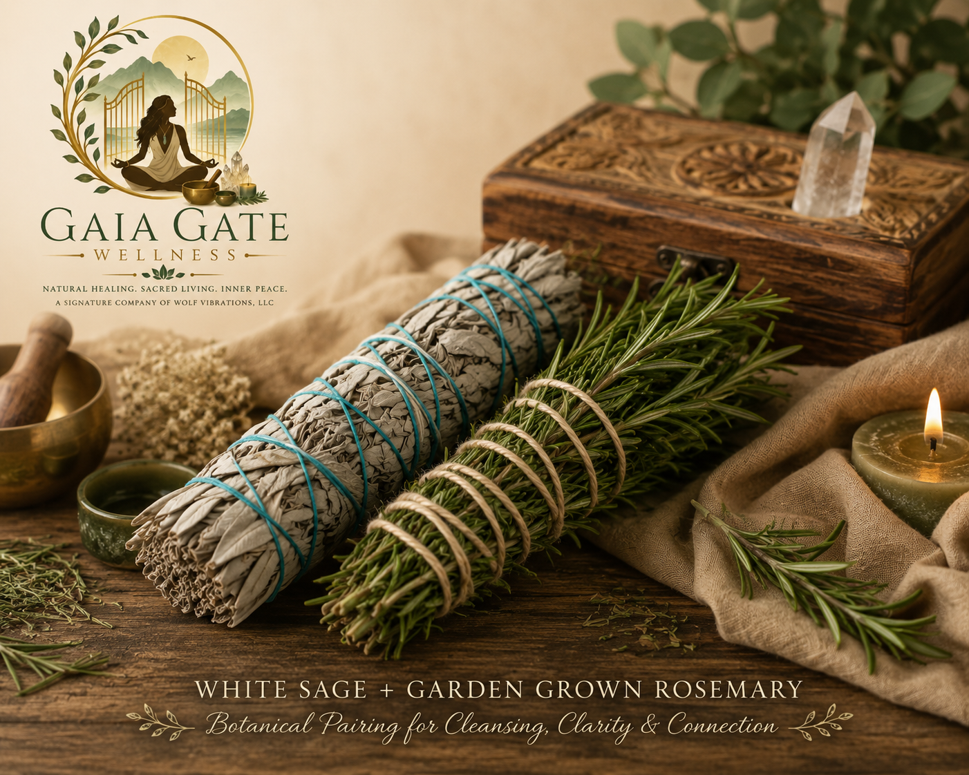 White Sage + Garden Grown Rosemary Botanical Pairing

Two botanicals. One intentional ritual. Rooted in nature. Prepared with care
