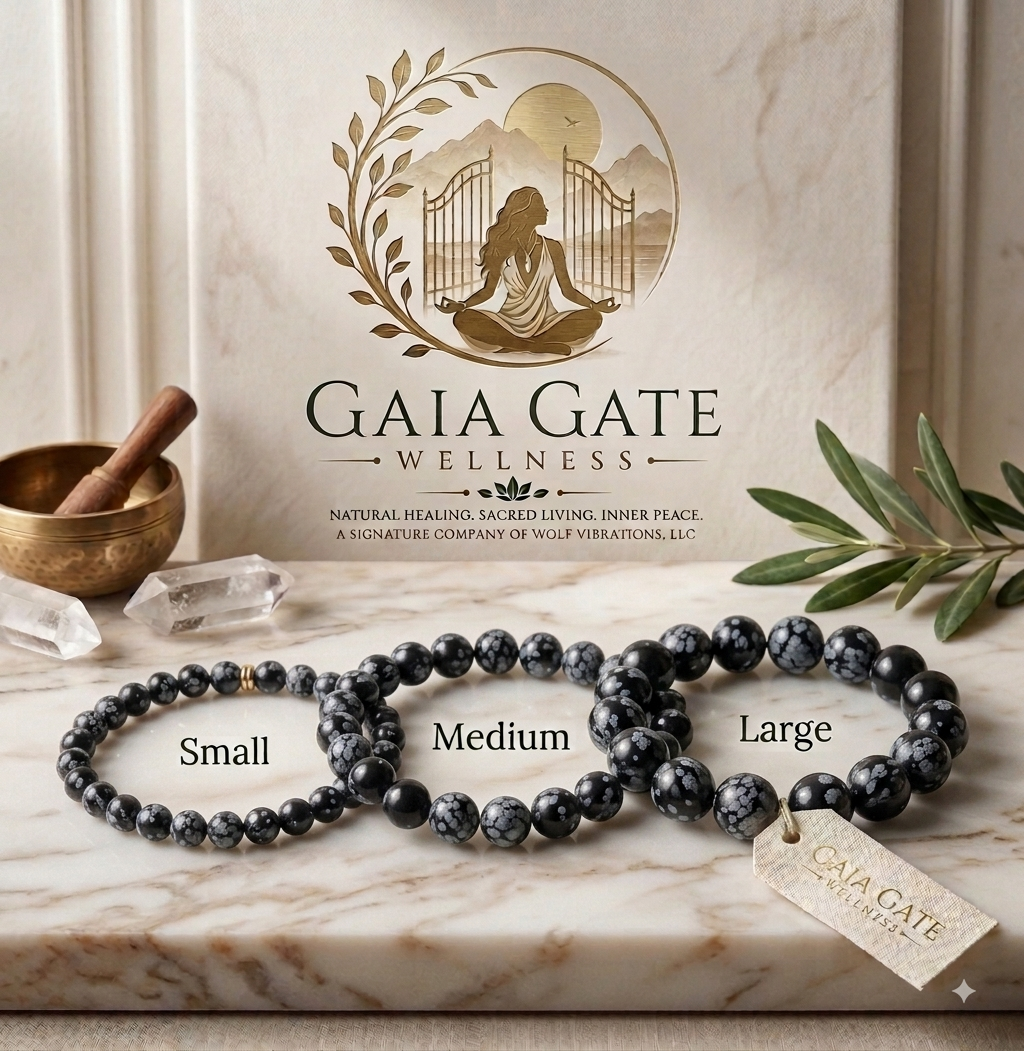 Sacred Earth™ Snowflake Obsidian Gemstone Bracelet