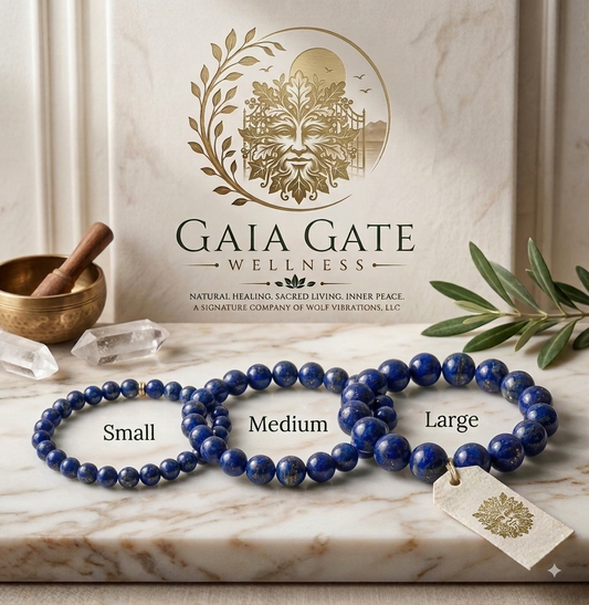 Sacred Earth™ Lapis Lazuli Gemstone Bracelet

Wisdom. Confidence. Self Expression. 💙✨