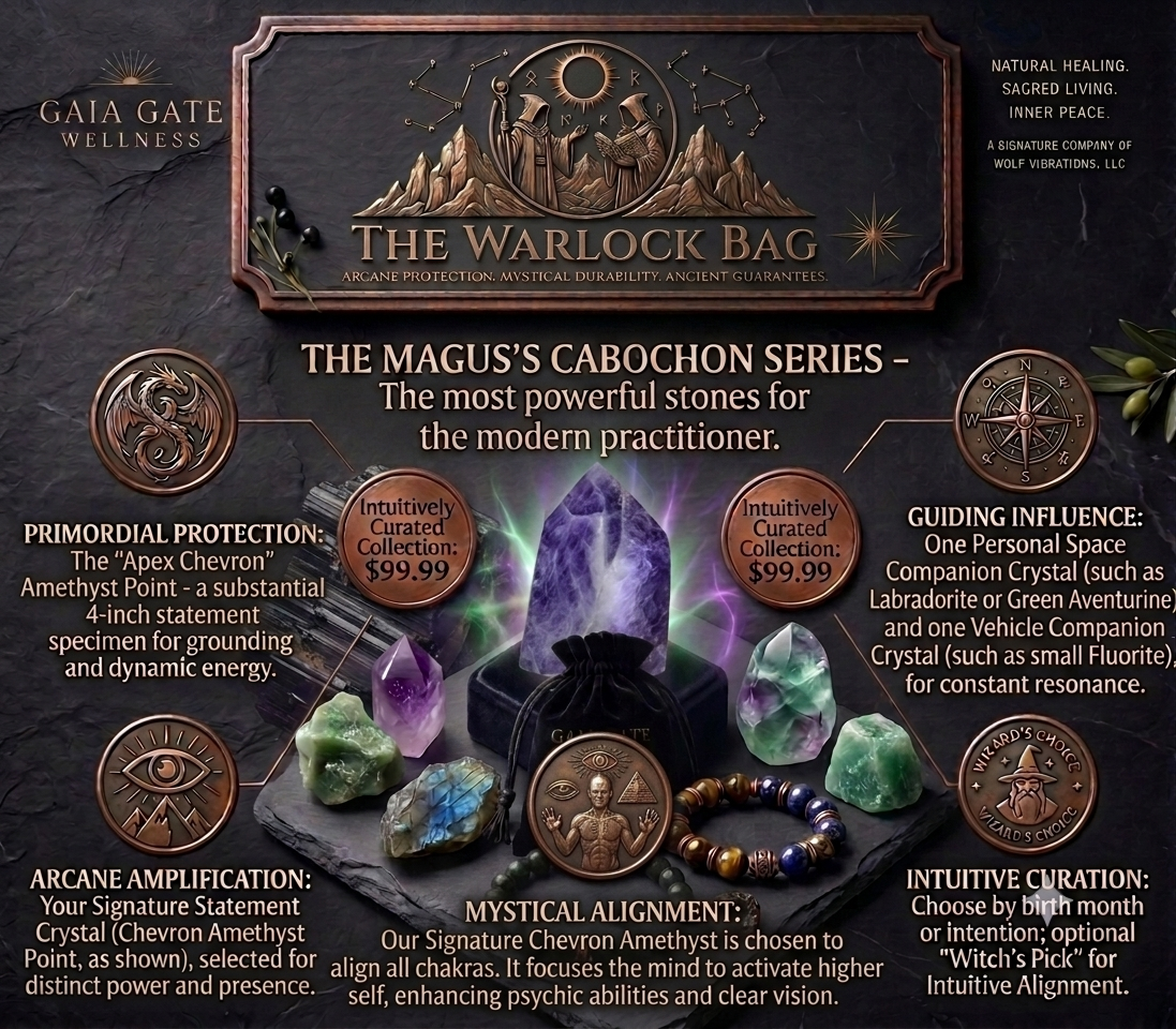 🖤 The Warlock Bag™


A Wizard’s Crystal Companion for the Modern Man