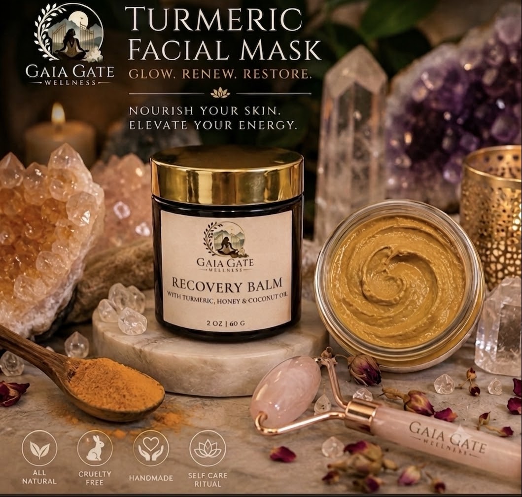 🌿 Gaia Gate Wellness Turmeric Facial Mask Collection
